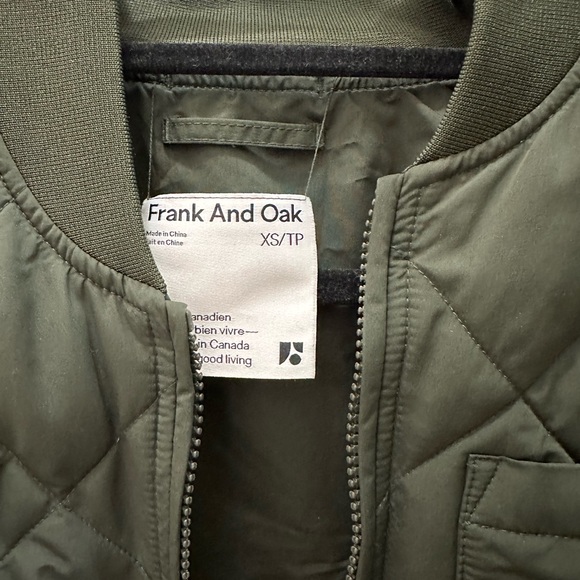 Frank and Oak reversible bomber in olive - Picture 5 of 7